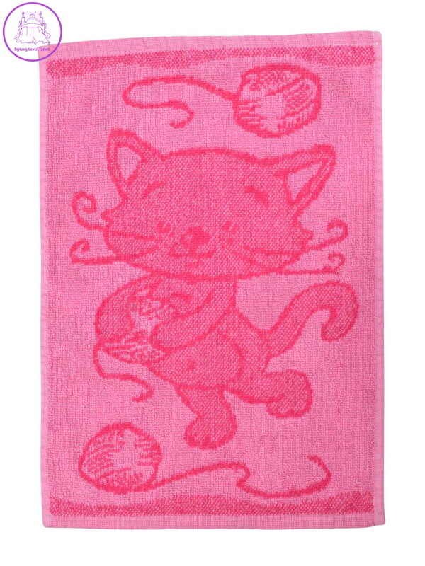 Profod Dětský ručník Cat pink 30x50 cm