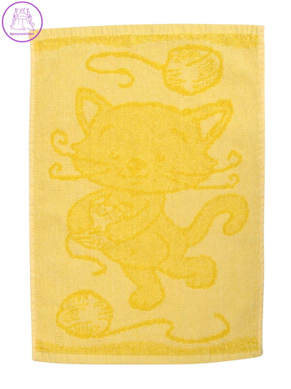 Profod Dětský ručník Cat yellow 30x50 cm