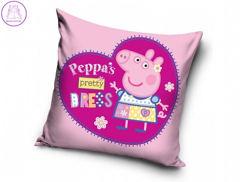 Carbotex Polštářek Prasátko Peppa Modelka 40x40 cm