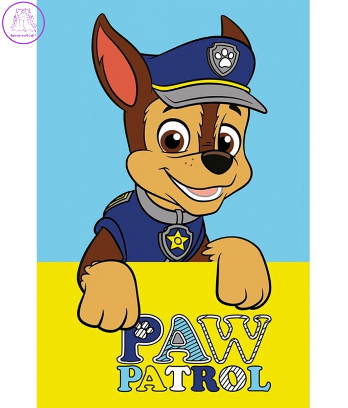 Carbotex Dětský ručník Tlapková Patrola Policista Chase 30x50 cm