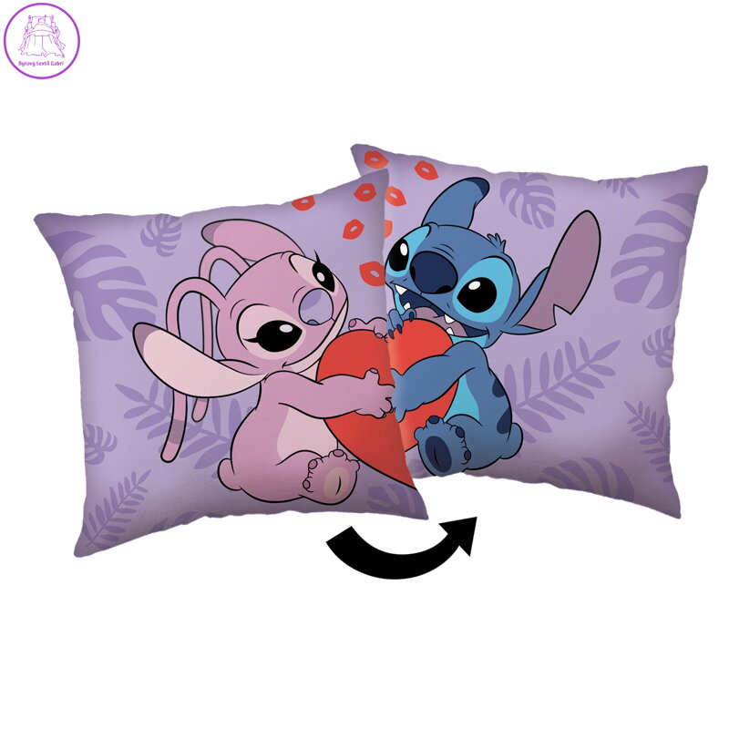Jerry Fabrics Polštářek Lilo a Stitch Kiss 40x40 cm