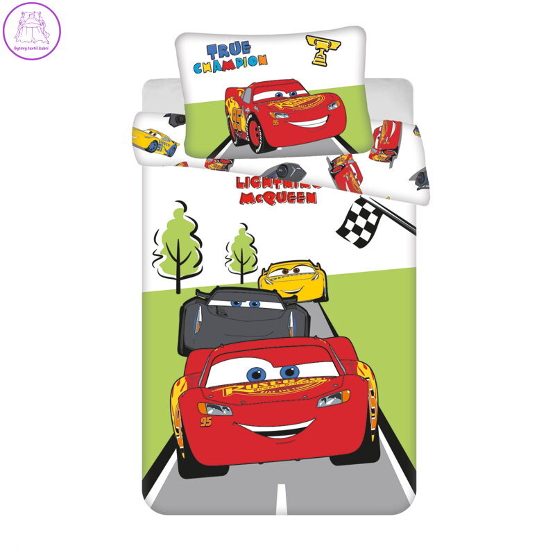 Jerry Fabrics Povlečení do postýlky Cars Champion baby 100x135, 40x60 cm