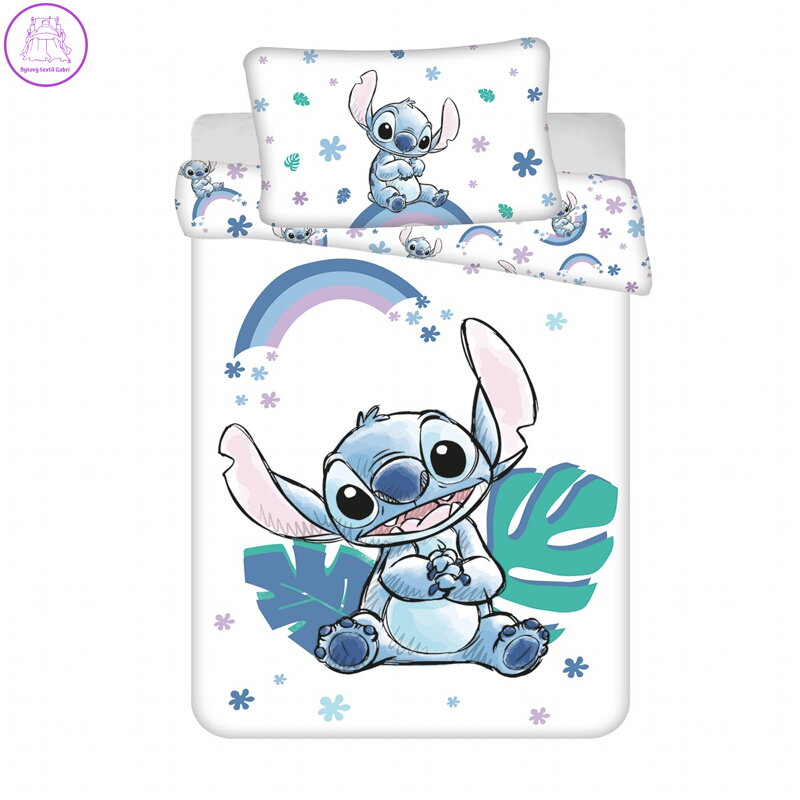 Jerry Fabrics Povlečení do postýlky Lilo and Stitch Rainbow 100x135, 40x60 cm