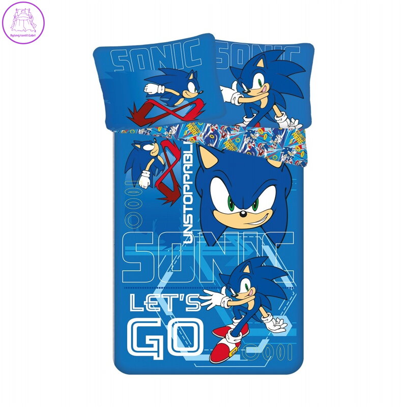 Jerry Fabrics Povlečení Sonic Let's go 140x200, 70x90 cm