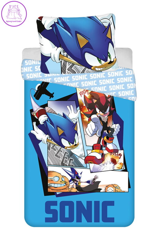 Jerry Fabrics Povlečení Sonic 140x200, 70x90 cm