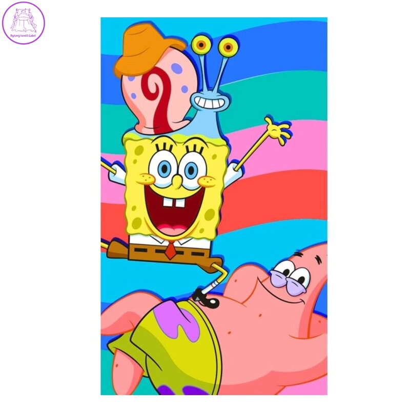Carbotex Dětský ručník Sponge Bob s Patrickem a Garym 30x50 cm