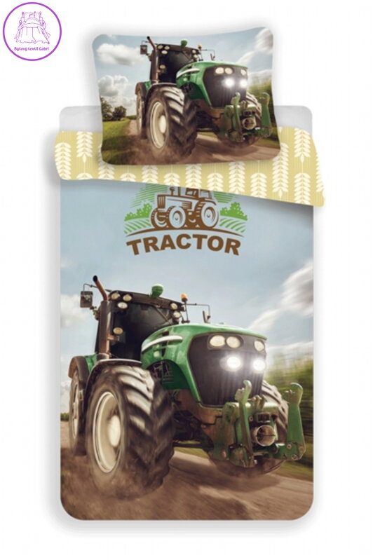 Jerry Fabrics Povlečení fototisk Traktor 140x200, 70x90 cm