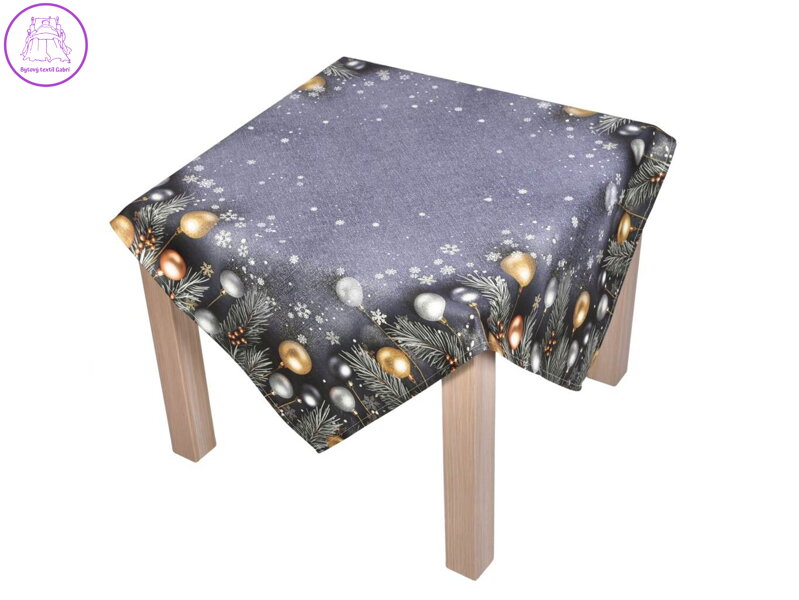 Forbyt Vánoční ubrus Jehličí a baňky CYH5918C 85x85 cm