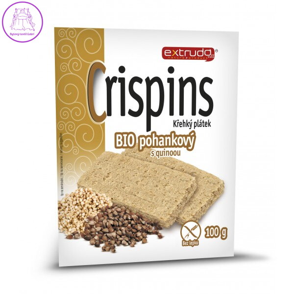 Extrudo Crispins pohankový křehký plátek s quinoou, bio 100g