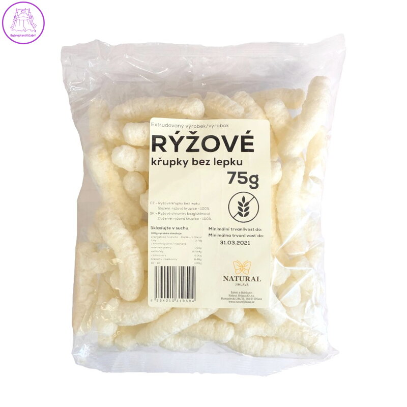 Natural Jihlava Rýžové křupky bez lepku 75 g Natural Jihlava Rýžové křupky bez lepku 75 g