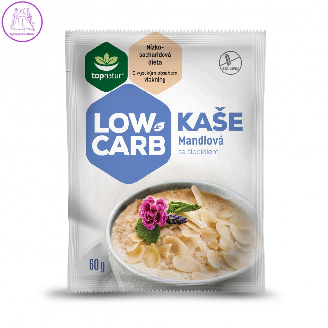 Topnatur Low Carb kaše mandlová se sladidlem 60g