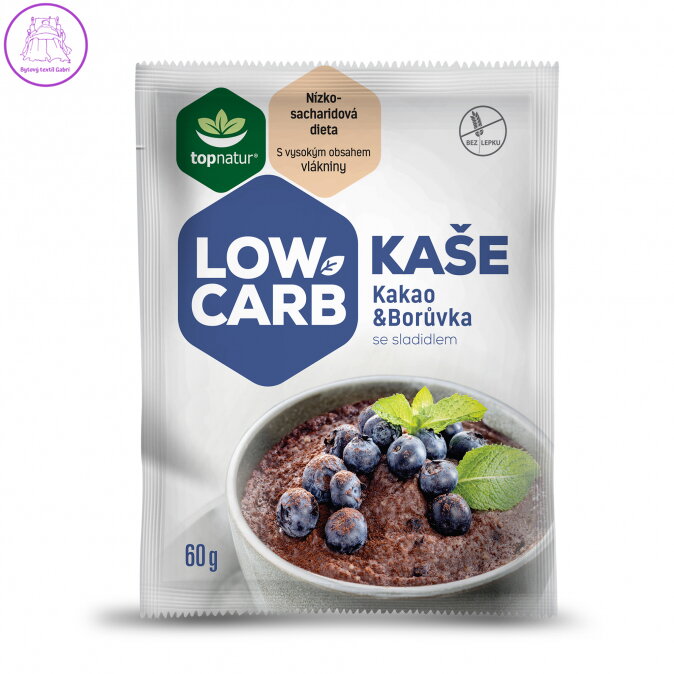 Topnatur  Low Carb kaše kakao a borůvka se sladidlem 60g
