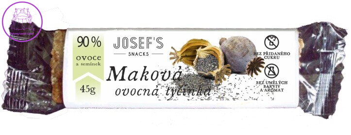 Josef´s snacks Ovocná tyčinka maková 45 g Josef´s snacks Ovocná tyčinka maková 45 g