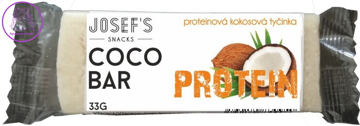 Josef´s snacks Kokosová tyčinka s proteinem 33 g Josef´s snacks Kokosová tyčinka s proteinem 33 g