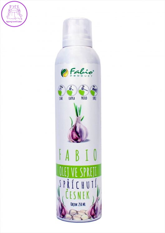 Fabio Produkt Řepkový olej ve spreji s příchutí česnek 250 ml