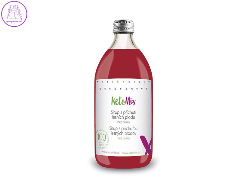 KetoMix Sirup s příchutí lesních plodů, bez cukrů 500 ml (100 porcí)