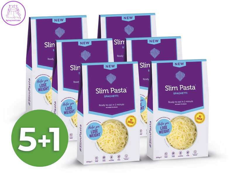 Výhodný balíček konjakových špaget Slim Pasta bez nálevu 5+1 zdarma