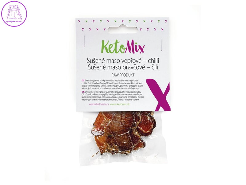 KetoMix Sušené maso vepřové – chilli 25 g