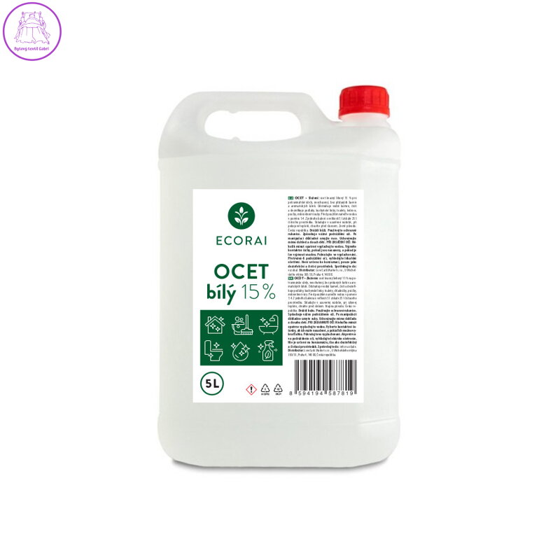 Ecorai Ocet bílý 15 % na úklid extra účinný - kynystr 5 l