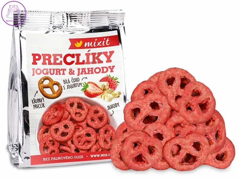 Mixit Preclíky do kapsy, jogurtová čokoláda s jahodami 70 g