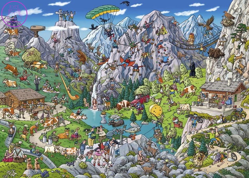 HEYE Puzzle Alpská legrace 1000 dílků HEYE Puzzle Alpská legrace 1000 dílků
