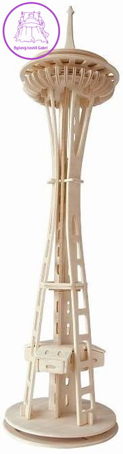 WOODEN TOY , WCK 3D puzzle Space Needle v Seattlu