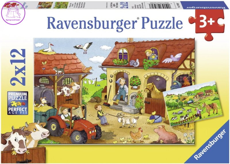 RAVENSBURGER Puzzle Práce na farmě 2x12 dílků