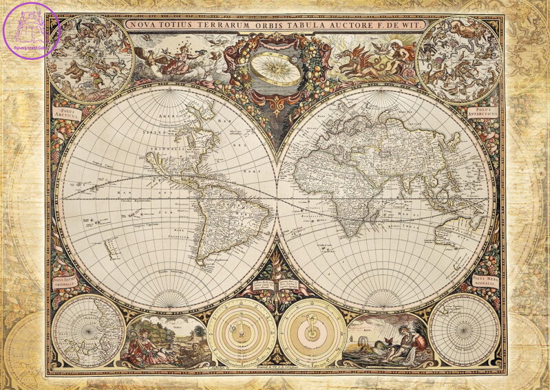 SCHMIDT Puzzle Historická mapa světa 2000 dílků SCHMIDT Puzzle Historická mapa světa 2000 dílků