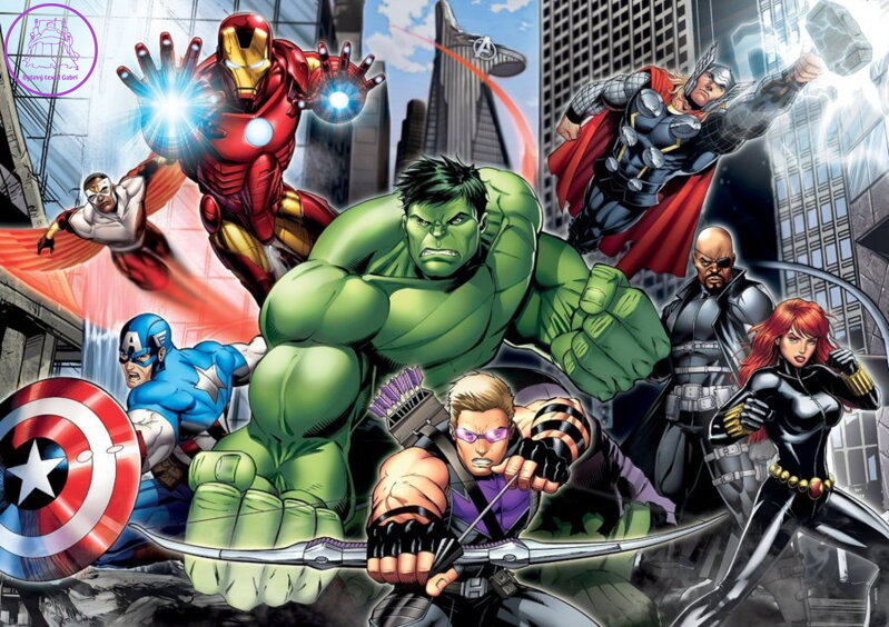 CLEMENTONI Puzzle Avengers: Připraveni k boji MAXI 104 dílků