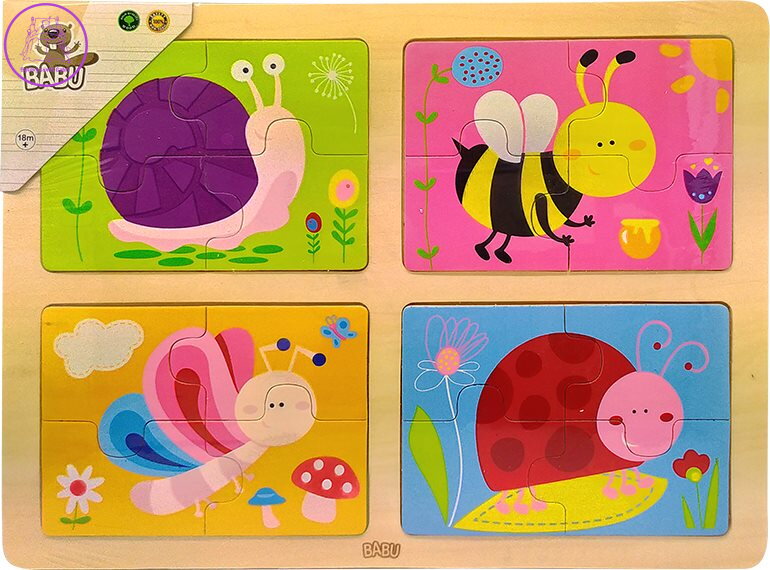 BABU Puzzle Hmyz 4x4 BABU Puzzle Hmyz 4x4