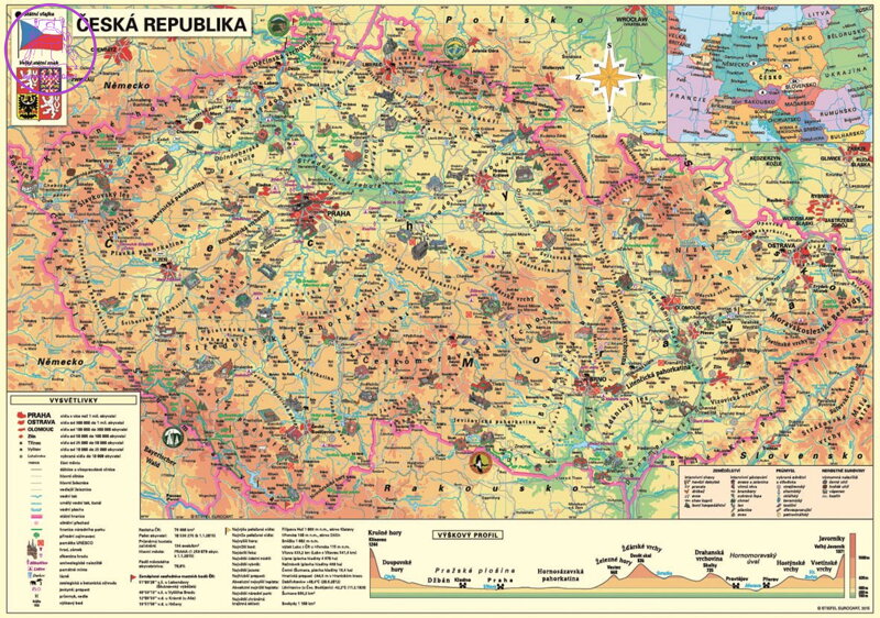 DINO Puzzle Mapa České republiky 500 dílků