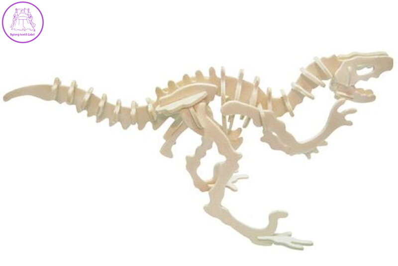 WOODEN TOY , WCK 3D puzzle Velociraptor malý