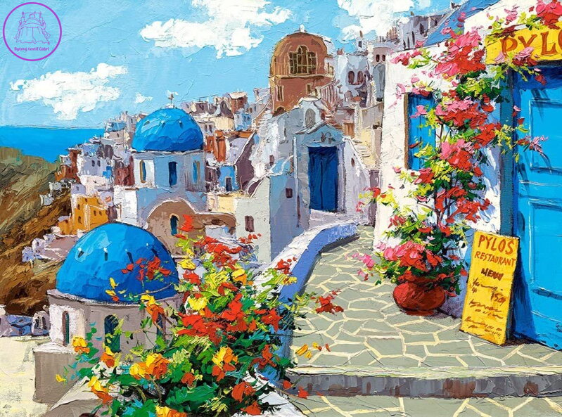 CASTORLAND Puzzle Jaro v Santorini 2000 dílků CASTORLAND Puzzle Jaro v Santorini 2000 dílků