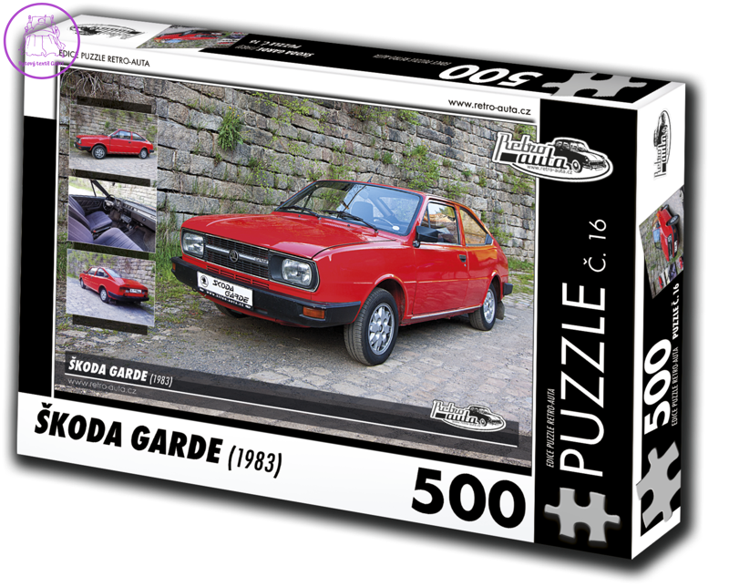RETRO-AUTA Puzzle č. 16 Škoda Garde (1983) 500 dílků