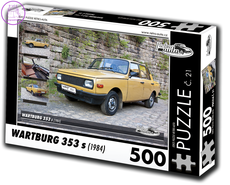 RETRO-AUTA Puzzle č. 21 Wartburg 353 s (1984) 500 dílků