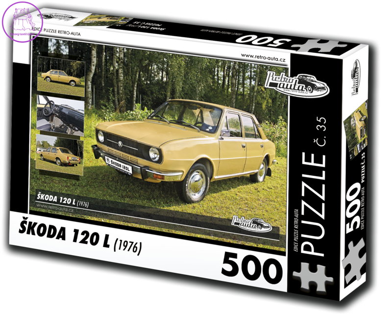 RETRO-AUTA Puzzle č. 35 Škoda 120 L (1976) 500 dílků