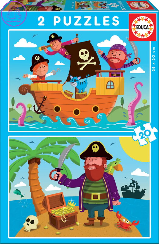 EDUCA Puzzle Piráti 2x20 dílků EDUCA Puzzle Piráti 2x20 dílků