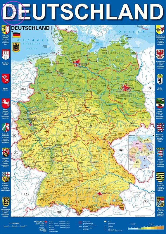 SCHMIDT Puzzle Mapa Německa 1000 dílků SCHMIDT Puzzle Mapa Německa 1000 dílků