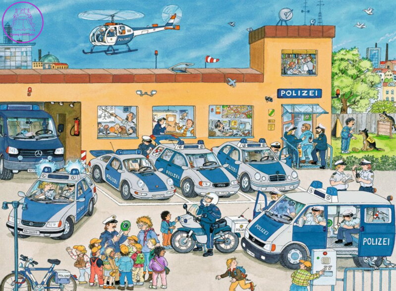RAVENSBURGER Puzzle Policejní stanice XXL 100 dílků RAVENSBURGER Puzzle Policejní stanice XXL 100 dílků