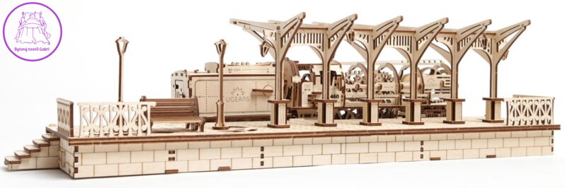 UGEARS 3D puzzle Nádraží 196 dílků