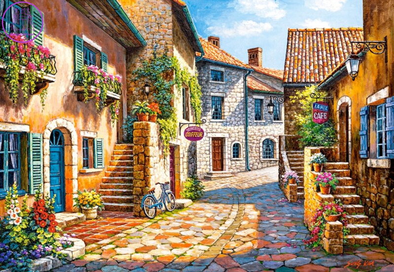 CASTORLAND Puzzle Cesta ve vesnici 1000 dílků CASTORLAND Puzzle Cesta ve vesnici 1000 dílků
