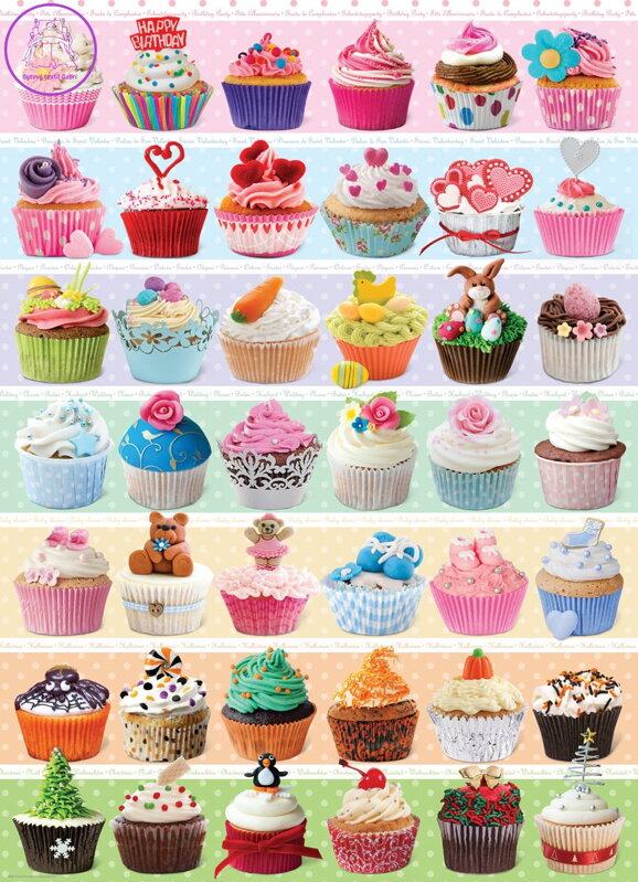 EUROGRAPHICS Puzzle Oslava cupcakes 1000 dílků