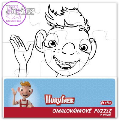 EFKO Namaluj si sám puzzle Hurvínek - čtverec 9 dílků