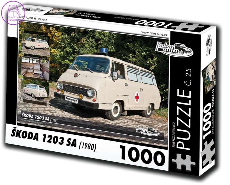 RETRO-AUTA Puzzle č. 25 Škoda 1203 SA (1980) 1000 dílků