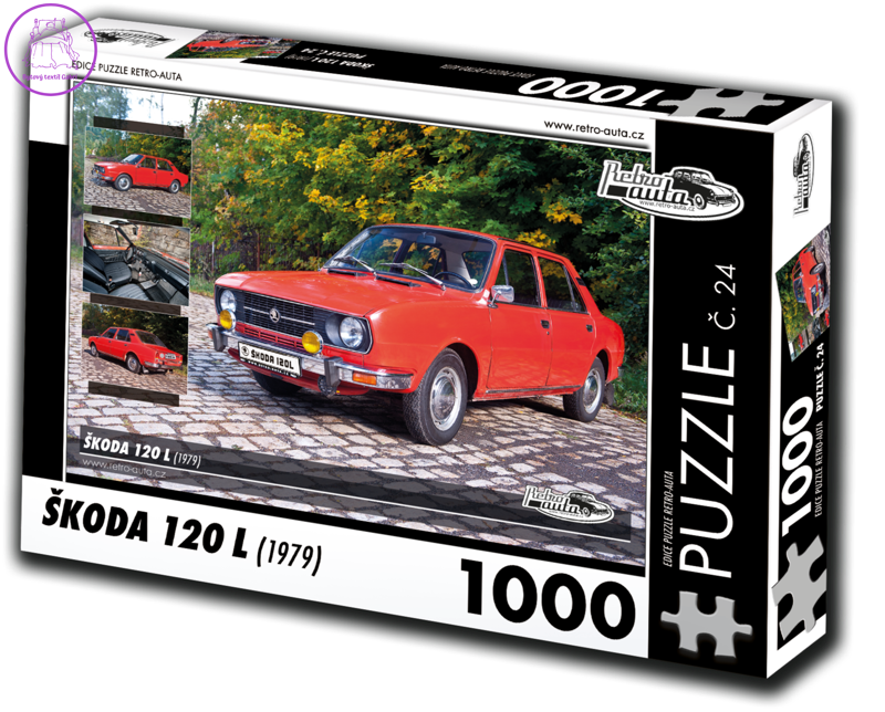 RETRO-AUTA Puzzle č. 24 Škoda 120 L (1979) 1000 dílků