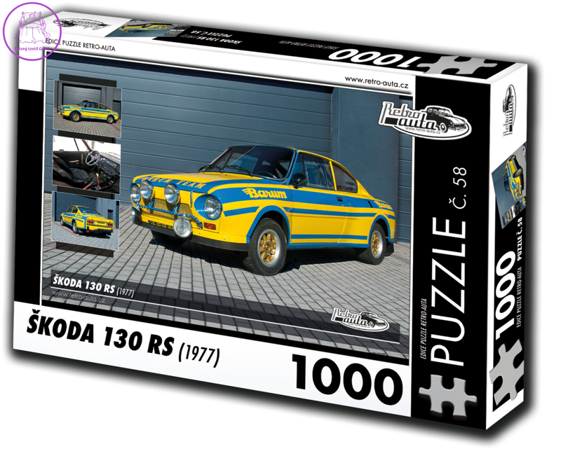 RETRO-AUTA Puzzle č. 58 Škoda 130 RS (1977) 1000 dílků