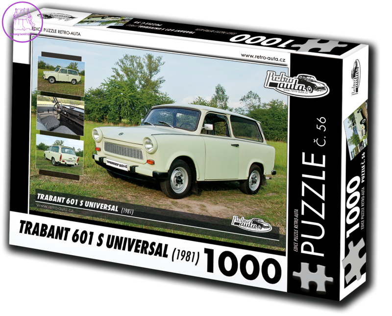 RETRO-AUTA Puzzle č. 56 Trabant 601 S Universal (1981) 1000 dílků