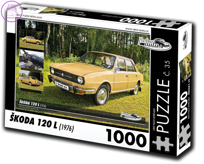 RETRO-AUTA Puzzle č. 35 Škoda 120 L (1976) 1000 dílků
