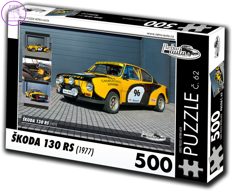 RETRO-AUTA Puzzle č. 62 Škoda 130 RS (1977) 500 dílků