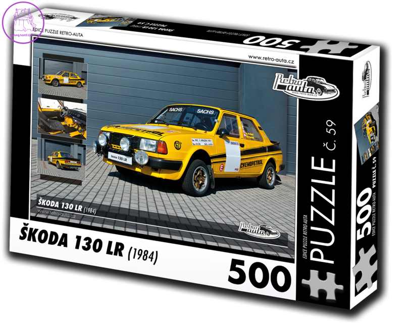 RETRO-AUTA Puzzle č. 59 Škoda 130 LR (1984) 500 dílků
